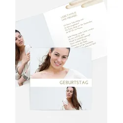 Geburtstagseinladung selbst gestalten mit Spruch und Fotos im Onlinedesigner bei Meine-Kartenmanufaktur.de