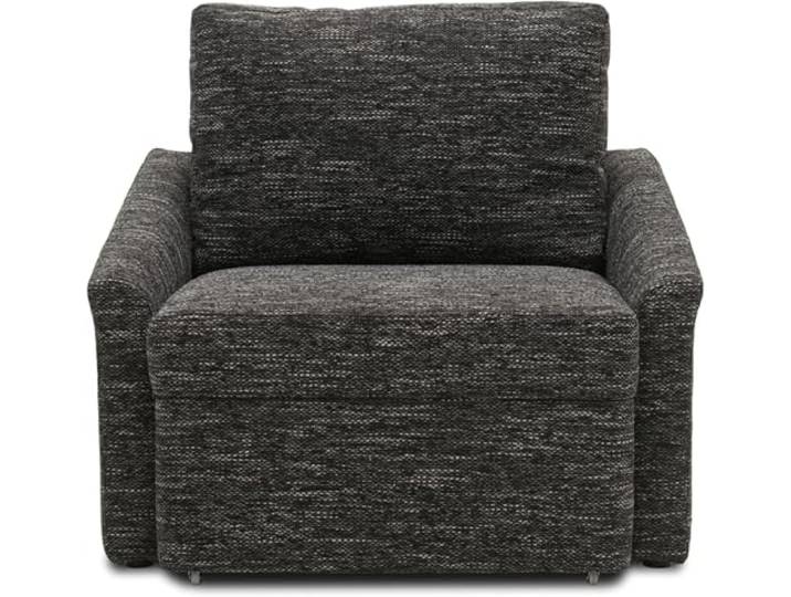 DOMO. collection Sessel Relax, Schlaffunktion, schwarz Sessel mit Schlaffunktion, moderner Schlafsessel mit Boxspringfederung und komfortabler Polsterung, 108 x 96 x 86 cm (BxTxH)