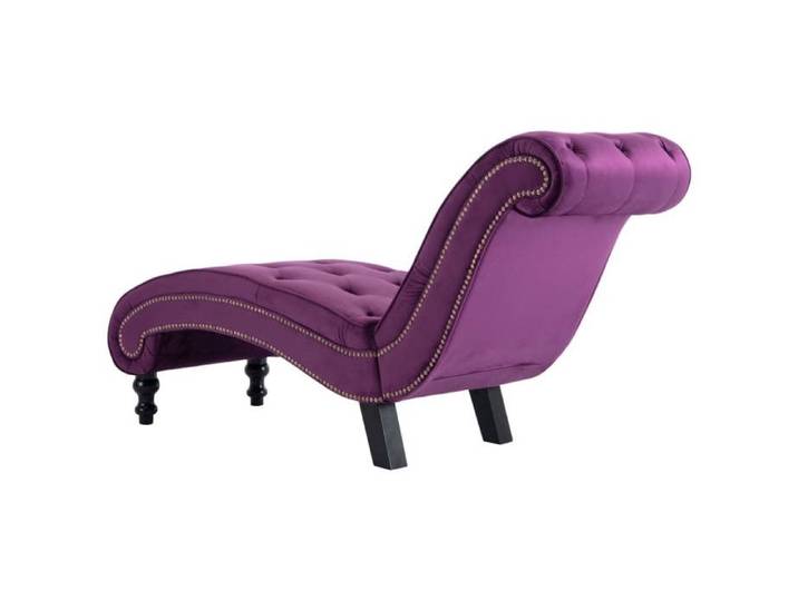 Fauteuil Relax - Pourpre - Fauteuil long - 1 Place - Velours Violet 145x52x77 cm F1177