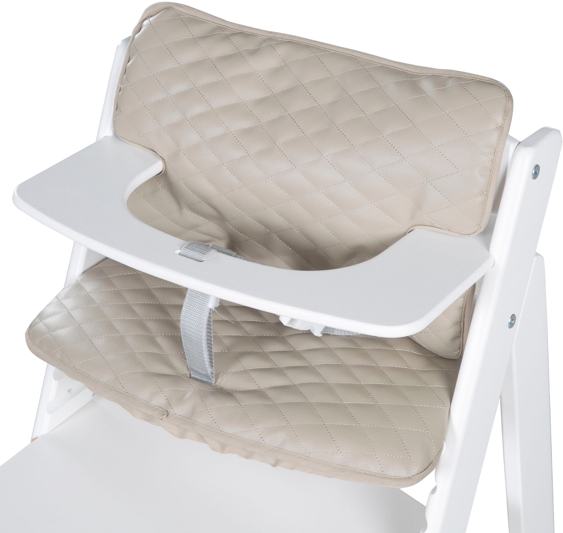 Sitzverkleinerer ROBA "Sit Up Luxe, greyish gesteppt", grau (grauish), Obermaterial: 100% Polyurethan. Rückseite: 100% Polyurethan. Füllung: 100% Polyester, Kinder-Sitzauflagen, Sitzverkleinerer grauish Einheitsgröße