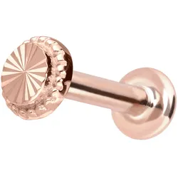 14 Karat Gold Labret mit Innengewinde DISC