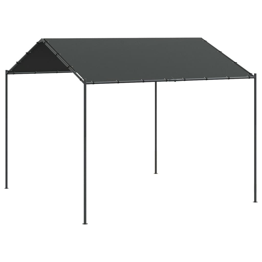 Syfax Tuinpaviljoen van staal en stof in antraciet, 3x3 m