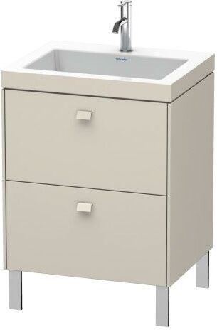 Duravit Brioso c-bonded Waschtisch mit Unterbau BR4700O9191, 60x48cm, Taupe, 1 Hahnloch
