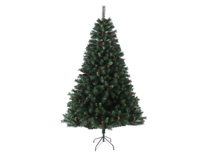 SVITA Weihnachtsbaum künstlich Tannenzapfen und Beeren inkl. Ständer 210cm