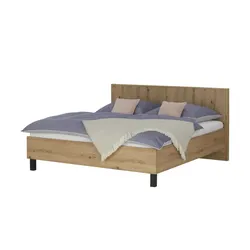 Doppelbett  Calvas , holzfarben , Maße (cm): B: 192,4 H: 102