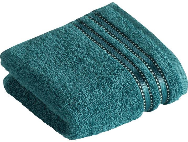Seiftuch VOSSEN Cult Deluxe , grün (lagoon), B:30cm L:30cm, Walkfrottee, Handtücher, Seiftuch, Waschlappen im Set, mit Glanzbordüre, VEGAN