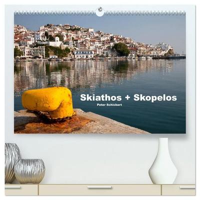 Skiathos + Skopelos (hochwertiger Premium Wandkalender 2027 DIN A2 quer), Kunstdruck in Hochglanz