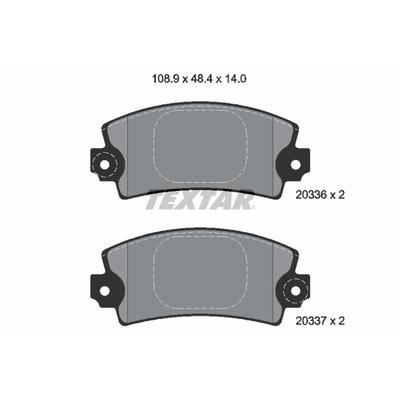 TEXTAR Bremsbelagsatz, Scheibenbremse 2033602 für RENAULT ALPINE