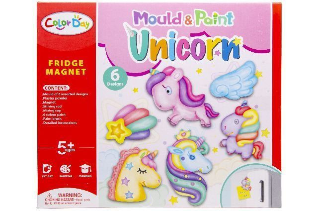 Creativ Company Giet en verf je eigen Unicorn magneet Creatieve set 27 x 23 x 5 cm
