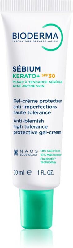 Bioderma Sébium Kerato+ SPF30 gel-crème pour peaux à tendance acnéique SPF 30 30 ml