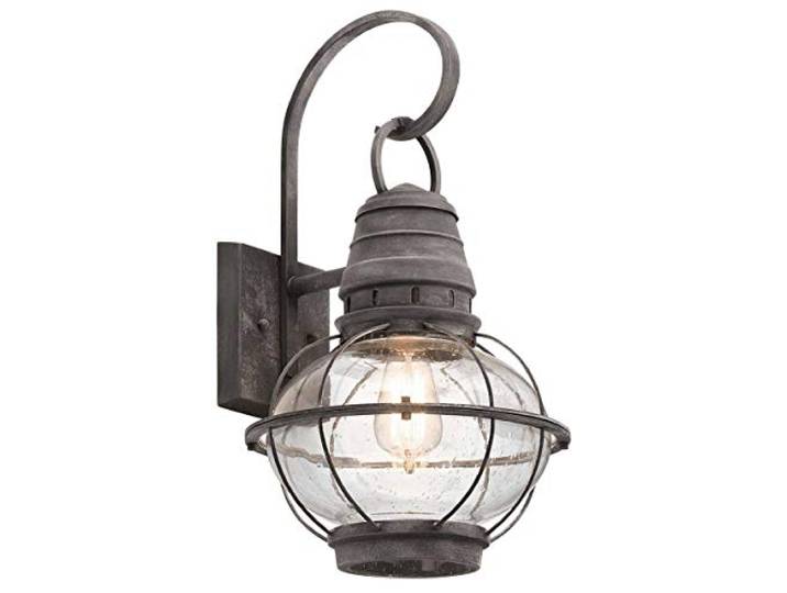 Elstead Bridge Point - 1 Lichte Grote Buitenwandlantaarn Zink IP44, E27