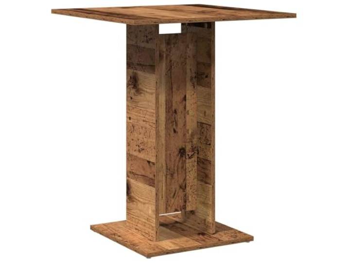 HBBMGYD Bistrotisch, Altholz, 60 x 60 x 75 cm, Ingenieurholz Glatte Oberfläche, einfache Pflege, multifunktionale Verwendung, Wohnungen, Büros, Wandbefestigung im Lieferumfang enthalten