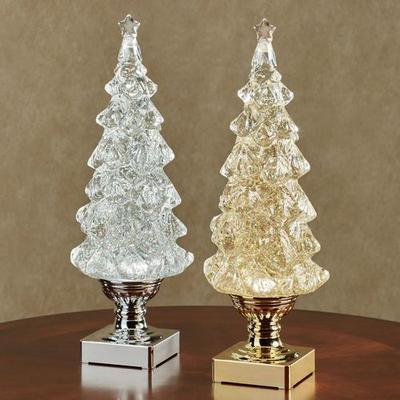 Raz Imports, Inc Christmas Tree LED Glitter Swirl Table Accent , Silver