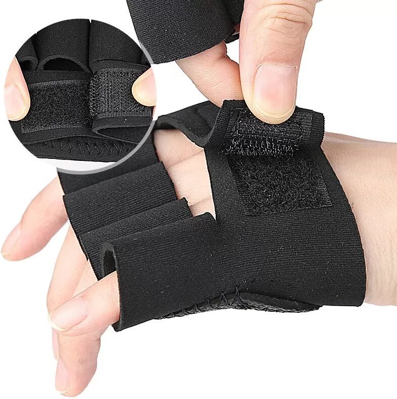 INF Geprägte SBR Sport Handflächen- & Vier-Finger-Schutzhandschuhe - 1 Paar für Gewichtheben & Gymnastiktraining