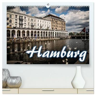 Hamburg (hochwertiger Premium Wandkalender 2026 DIN A2 quer), Kunstdruck in Hochglanz