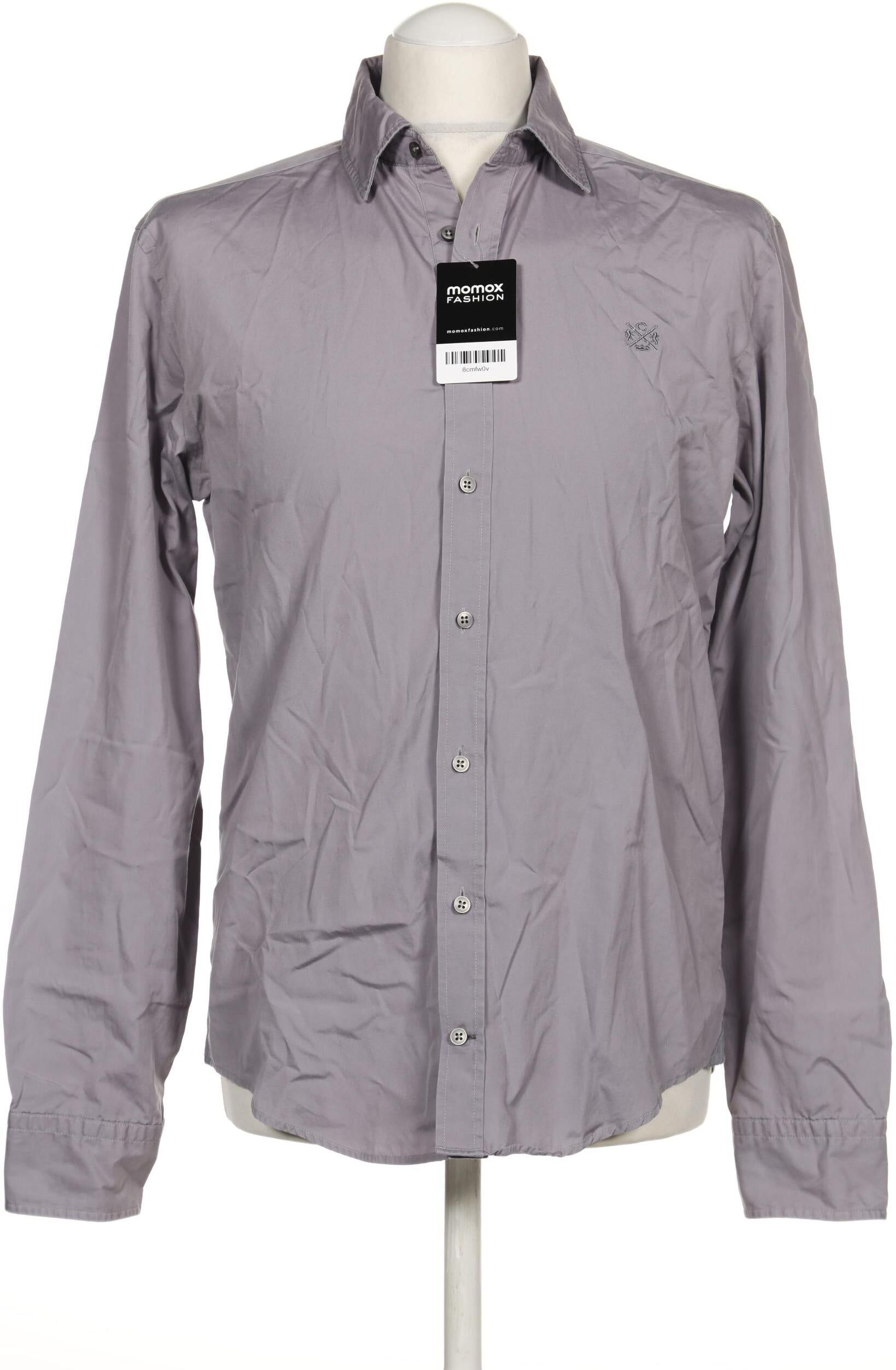 Camp David Herren Hemd, Flieder, Gr. 37, Baumwolle - Second Hand
