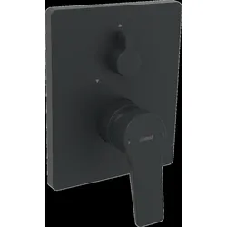 HANSA HANSATWIST Wannen- und Brausearmatur, Fertigmontageset, Unterputz, Rosette eckig, 8984908333, Farbe: Schwarz Matt
