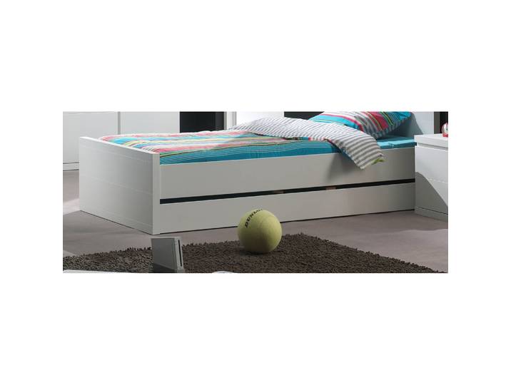 Bettschublade für Einzelbett 199 x 17 x 94cm Weiß