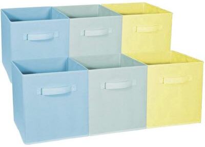Sorbus Home Storage Bundle - Pastel Drawer and Closet Bins, Blue, Green, Yellow (6 Pack)