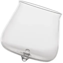 Zafferano Pirolo 6er-Set Junior-Trinkgläser aus klarem Borosilikatglas - drehbares Kreiseldesign mit schrägem Ständer für einen modernen und eleganten Tisch