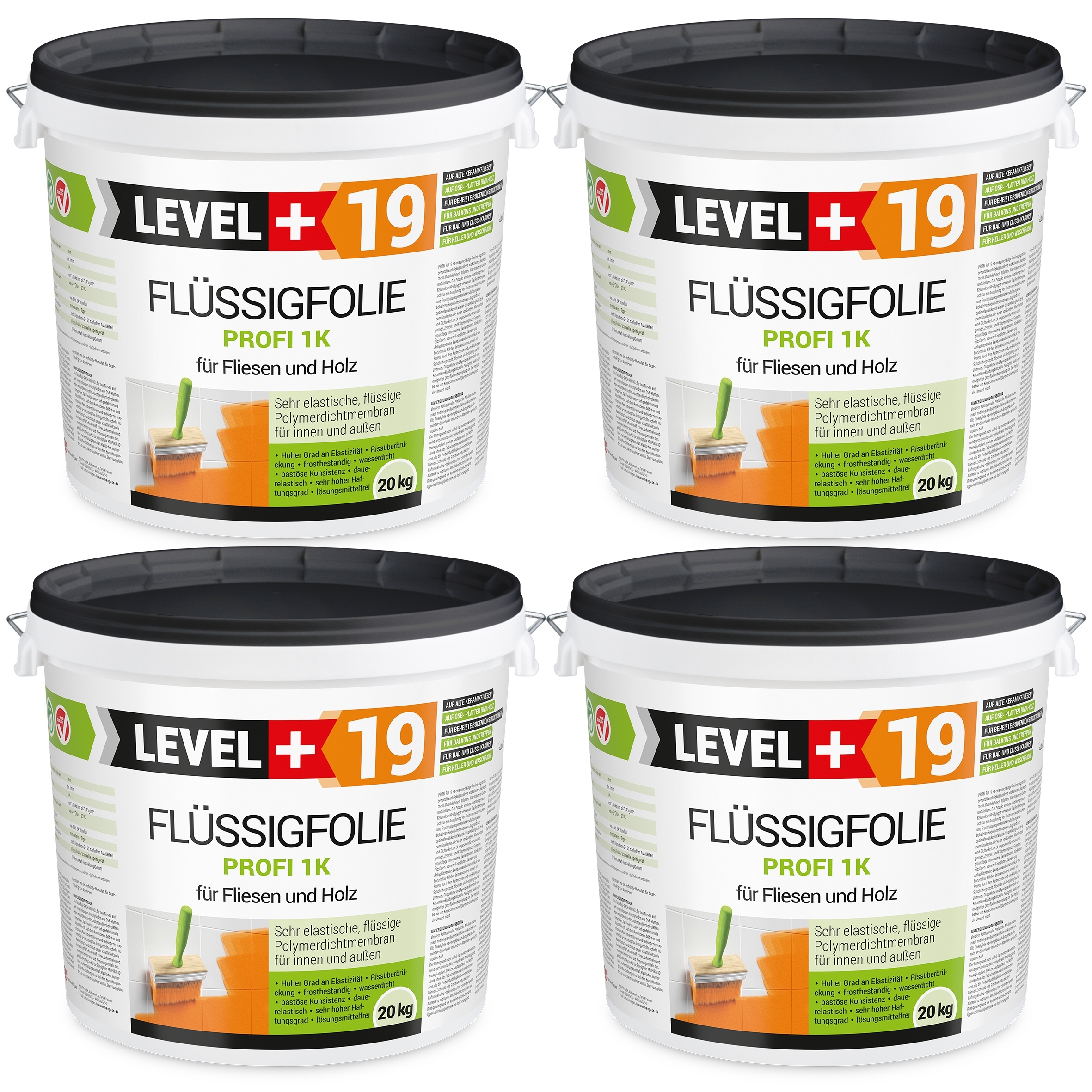 Flüssigfolie Profi 80 kg Abdichtung flexible Dichtfolie Dusche Bad Terassen RM19