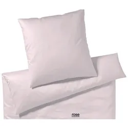 Elegante Bettwäsche Solid - 155x220 cm + 40x80 cm	rose