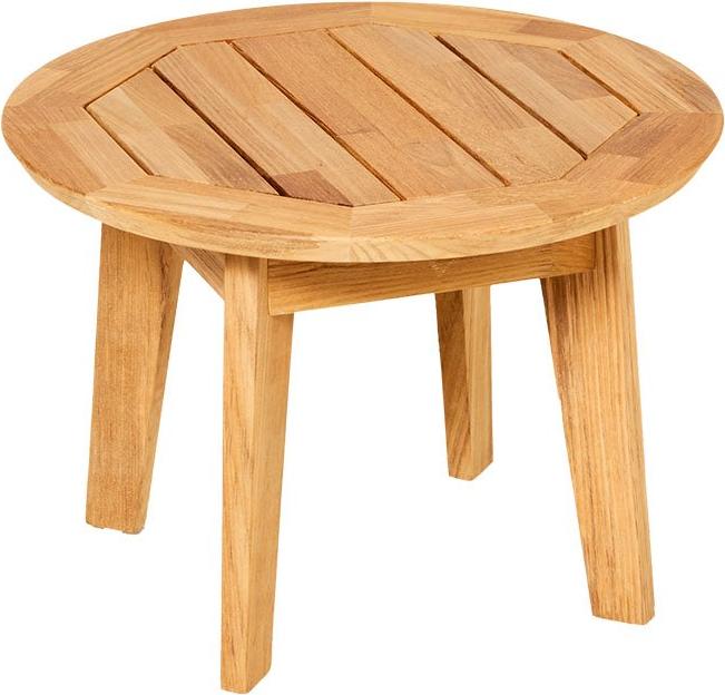 Diana Mosaic Kaffeetisch Rund Durchmesser 50 cm aus Teakholz Natur