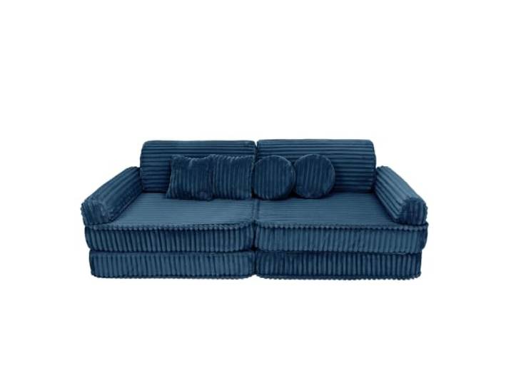 MEOWBABY Kindersofa – Spielsofa für Kinder – Weiche Klappsofa mit Schlaffunktion – Kuschelecke für Kinderzimmer, Churros, Nachtsblau
