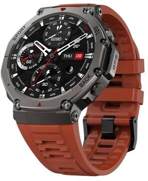 Everyday Crate DM58 GPS Smart Watch 1.43 Inch AMOLED Smartwatch 5ATM Waterproof Fitness Tracker With Bluetooth Calling black Red