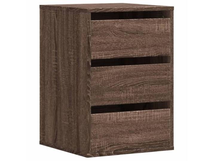 LMTYOENFG Kommode Braun Eichen-Optik 40x41x58 cm Schubladenkommode Kompakter Beistellschrank mit 3 Schubladen für Schlafzimmer und Flur, stabile Oberfläche für Dekoration.