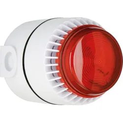 FLSVRLWD24SW - Flashni, weiß, rote Linse, Deep Base, 24V DC