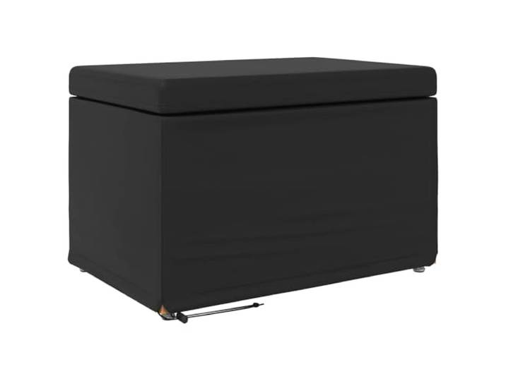 Makastle Hocker Schwarz 61 x 41 x 40 cm Kunstleder und Engineering Holz