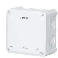 F-Tronic Abzweigdose IP66 85x85x54mm Kunststoff NFK08ws quadrat Wand/Decke hfr