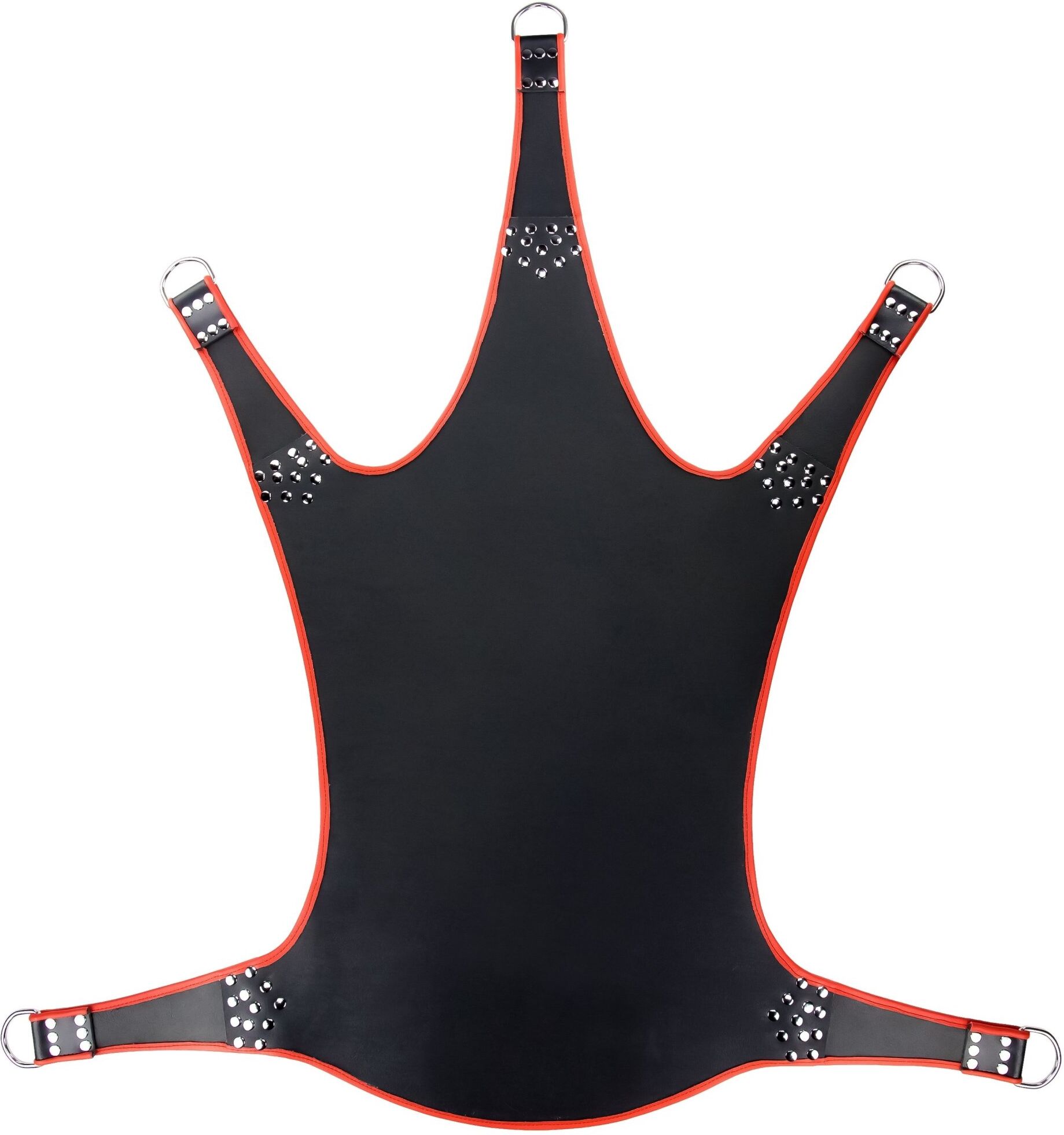 Mr Sling Sling en cuir 5 Points Noir-Rouge