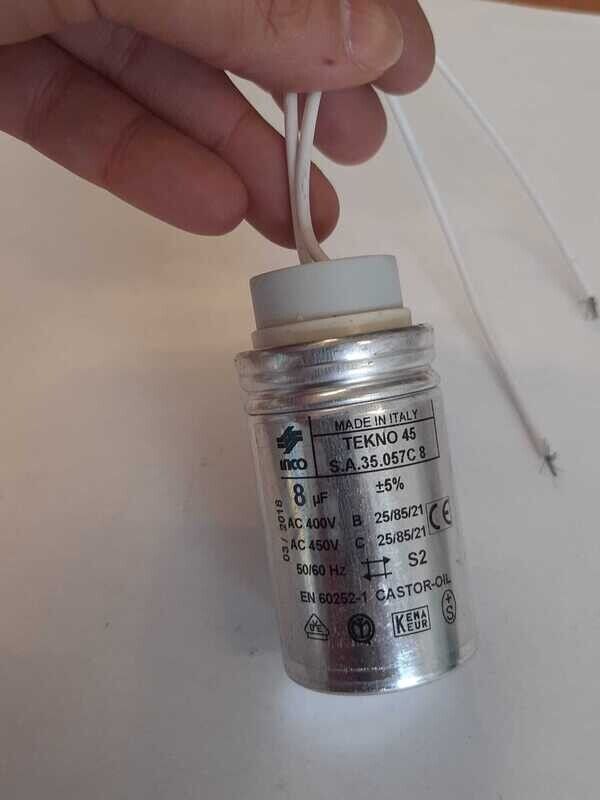 Kit Condensatore 8mf 450v D.35x57 Cm.18