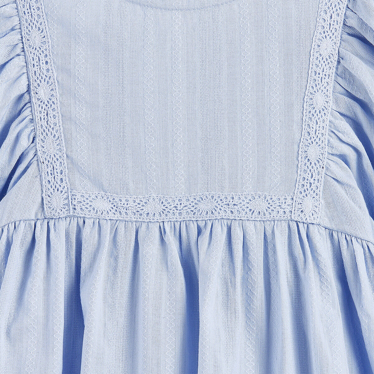 LA REDOUTE COLLECTIONS Robe col rond, à manches papillon, détails en croquet