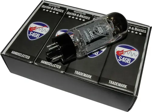 BTB Vertrieb 6L6GC S4GB Premium Elektronenröhre Matched Quartett Selektiert für Gitarre & Bass Endpentode Polzahl: 8 Sockel