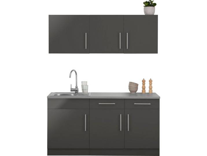 wiho Küchen Pantryküche Cali, ohne E-Geräte, Breite 160 cm