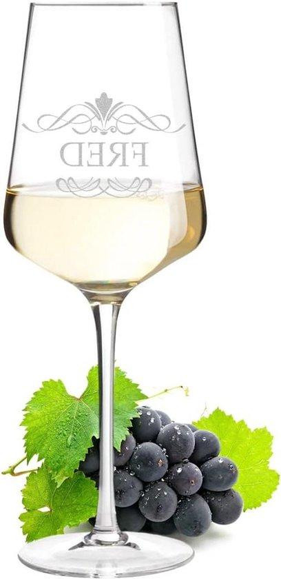 Leonardo Puccini Wijnglas 560 ml met gepersonaliseerde wensgravure ornament motief van kristalglas voor witte en rode wijn