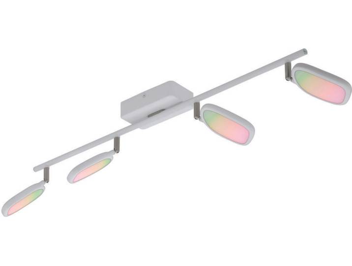 Eglo Strahler Palombare-Connect, Weiß, Metall, Kunststoff, 8x77 cm, drehbar, Farbwechsler, schwenkbar, Farben fixierbar, Smartphone-Steuerung, Farbtemperaturwechsler, Lampen & Leuchten, Innenbeleuchtung, Spots & Strahler, Deckenspots