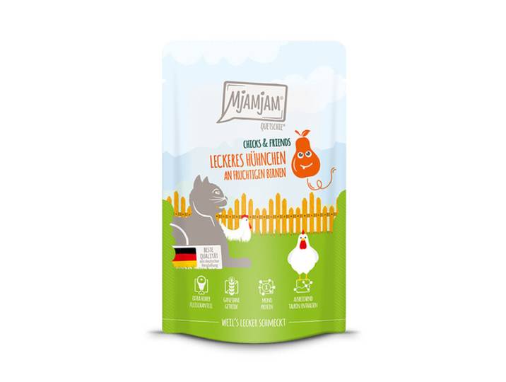 MjAMjAM Quetschie Nourriture humide pour chats Poulet 125 g