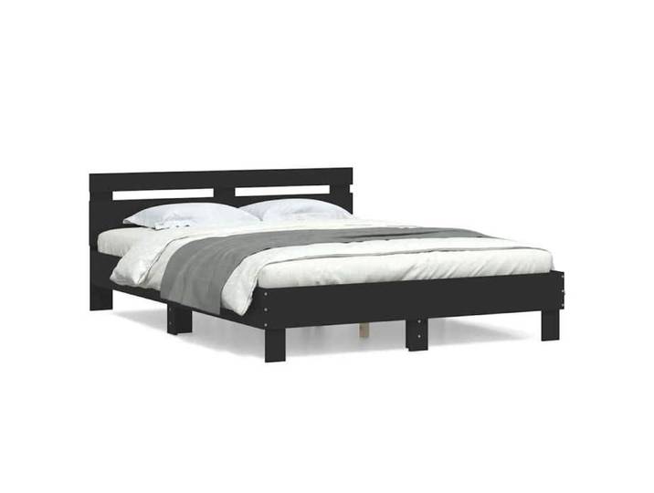 BONNE&9213 Cadre de lit sans matelas noir 140x190 cm(VIDAXL)