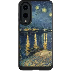 Nivocase Hülle für Samsung Galaxy S25 Edge Handyhülle NIVOcore Case Schwarz Kunst Malerei (Samsung Galaxy S25 Edge), Smartphone Hülle, Schwarz