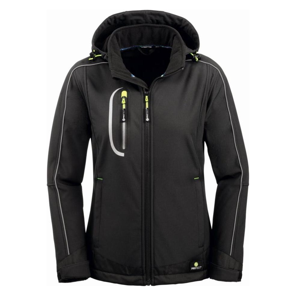 BIG Arbeitsschutz Damen-Softshelljacke MARYLAND schwarz,Gr.46 (46) (228247)