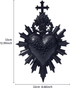 Inspire Picks Simple Heart Arrow Wall Decor Resin Romantic Hanging Pendant a20chuanxinjian hei