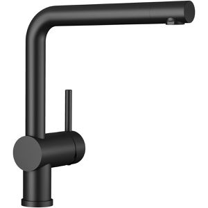 BLANCO Küchenarmatur LINUS 525806, schwarz matt, Hochdruck, 360° schwenkbar
