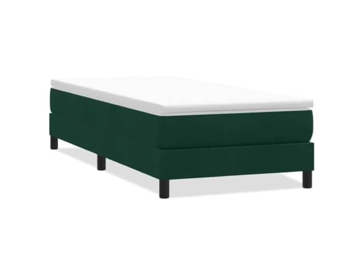 Makastle Boxspringbett ohne Matratze Dunkelgrün 80x210 cm Samtbezug 100% Polyester
