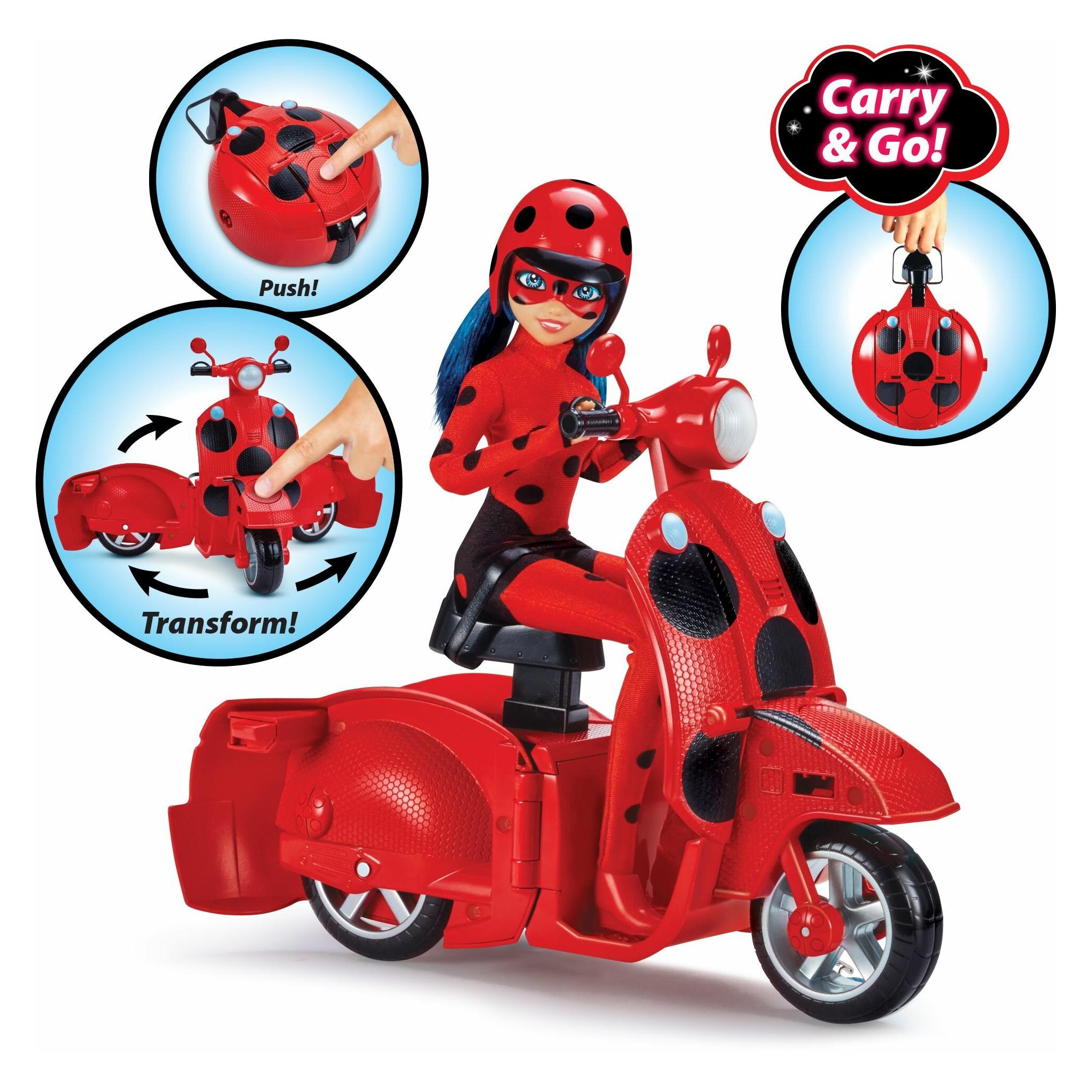 Bandai Miraculous Ladybug Scooter mit Puppe (83_P50668)