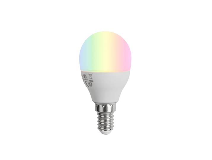 Ampoule LED E14 intelligente à intensité variable G45 opale 4,9W