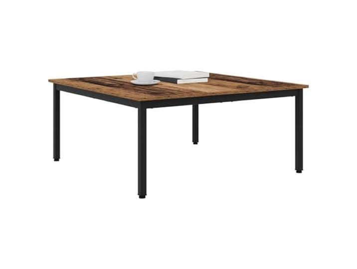 KTHLBRH Rechteckiger Beistelltisch Altholz 100 x 100 x 45 cm Mehrschichtholz und Metall, geräumige Oberfläche, leicht zu reinigen, moderner Stil